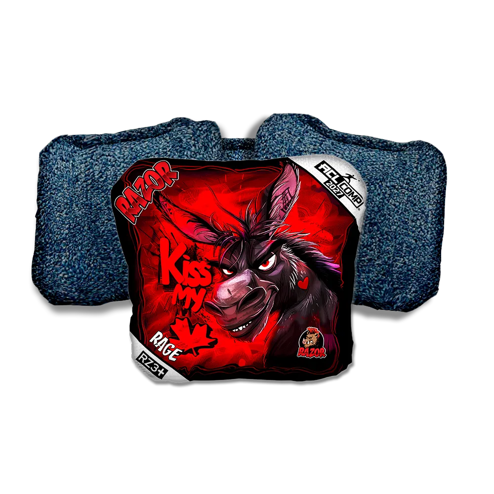 Rage COMP Kiss My Maple Blue Back Cornhole Bags