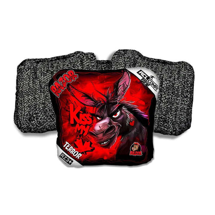 Terror COMP Kiss My Maple Black Back Cornhole Bags