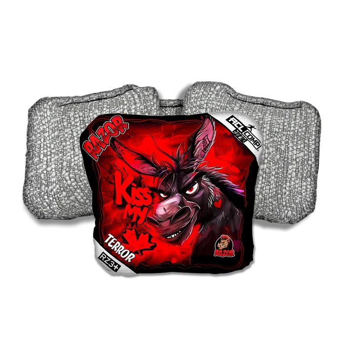 Terror COMP Kiss My Maple Silver Back Cornhole Bags