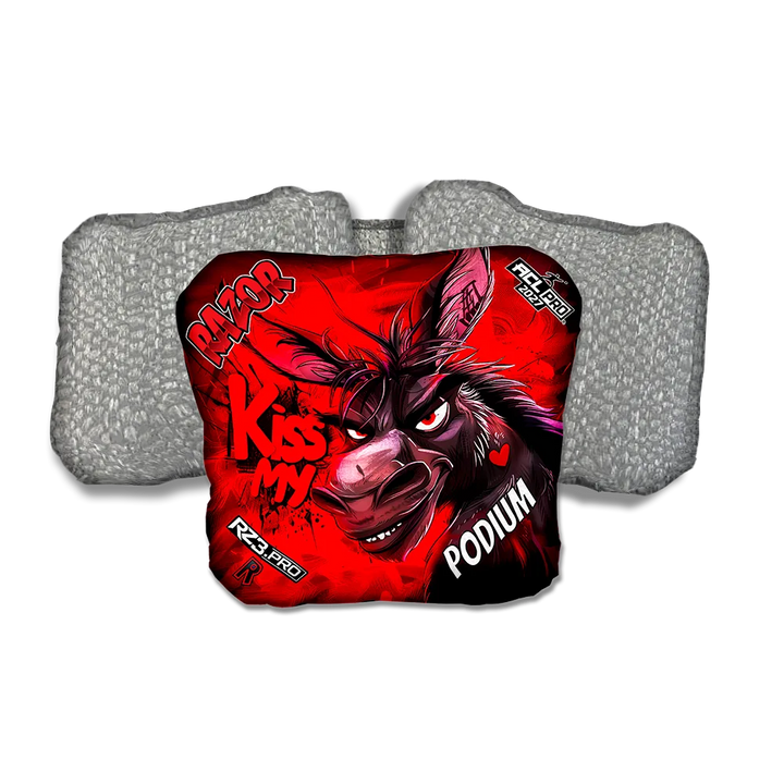 Podium PRO Kiss My Silver Back Cornhole Bags