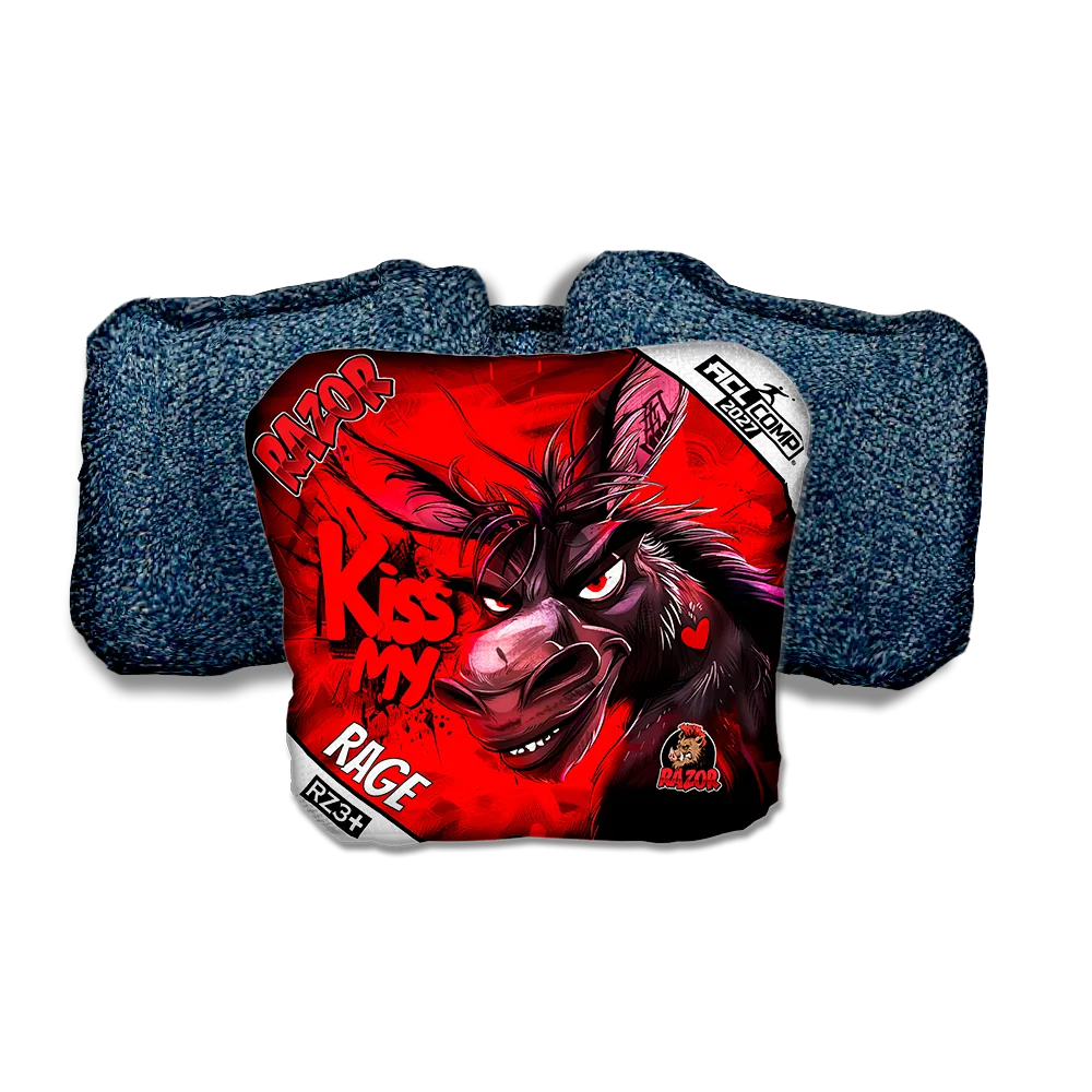 Rage COMP Kiss My Blue Back Cornhole Bags
