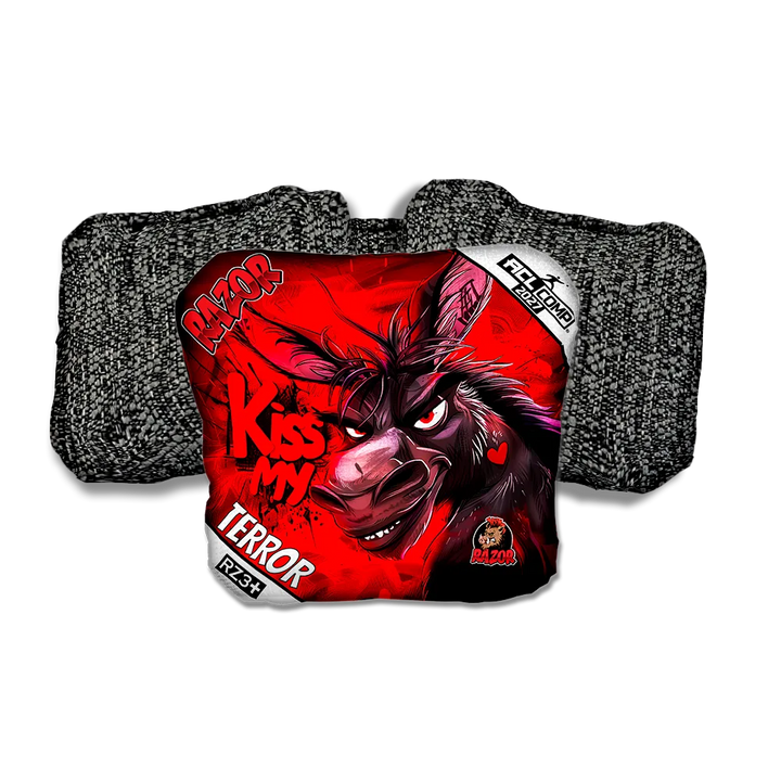 Terror COMP Kiss My Black Back Cornhole Bags