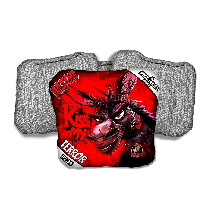 Terror COMP Kiss My Silver Back Cornhole Bags