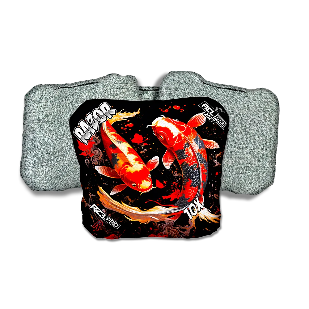10 X PRO Koi Light Back Cornhole Bags