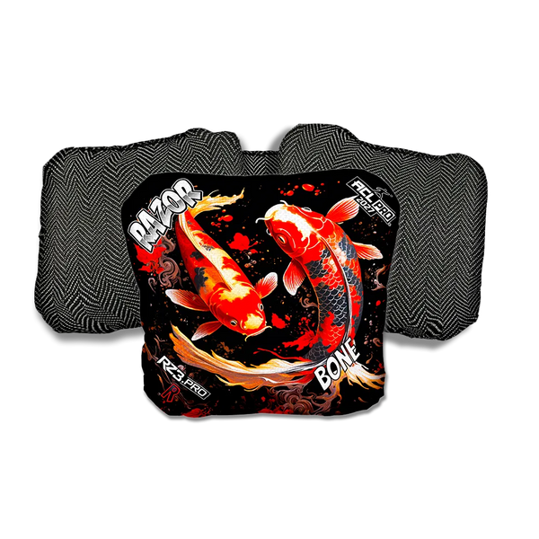 Bone PRO Koi Black Back Cornhole Bags