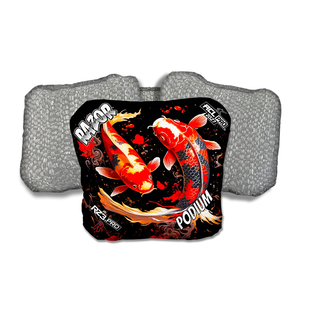 Podium PRO Koi Silver Back Cornhole Bags
