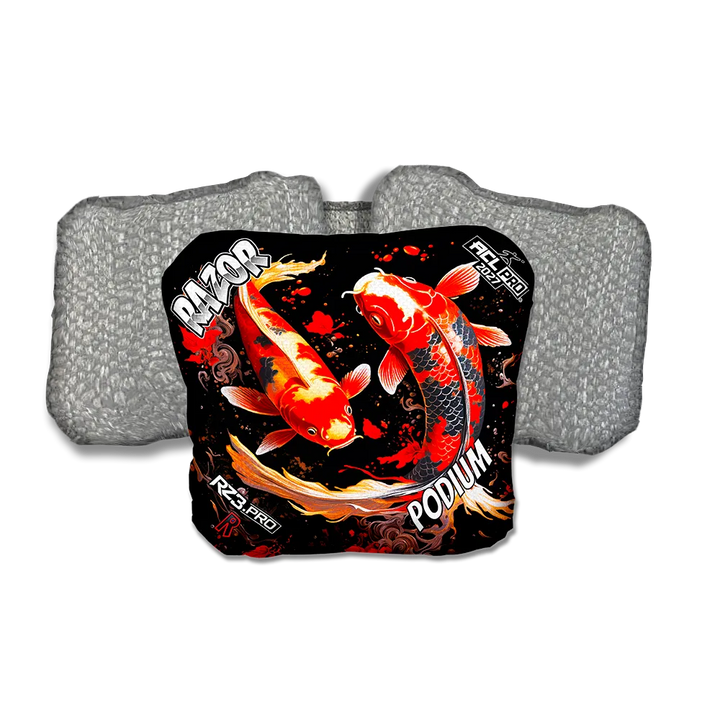 Podium PRO Koi Silver Back Cornhole Bags