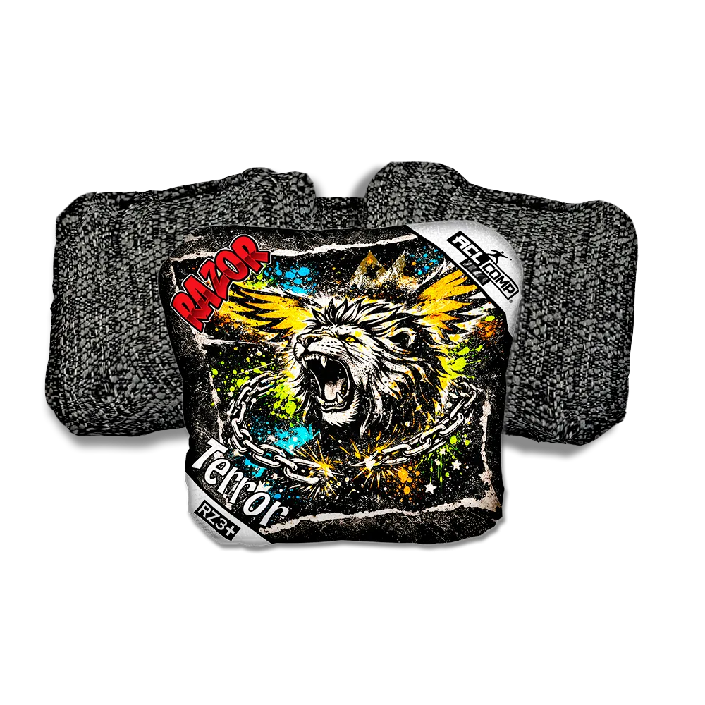 Terror COMP LION RT Black Back Cornhole Bags