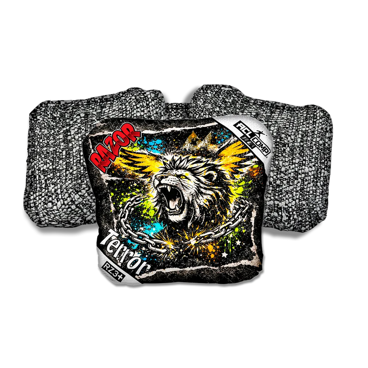 Terror COMP LION RT Salt Pepper Back Cornhole Bags