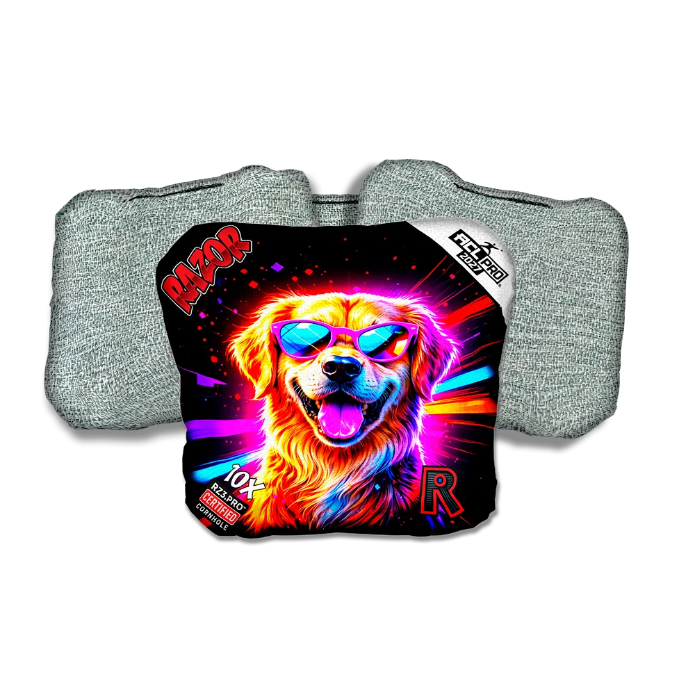 10 X PRO Lab Party Animals Light Back Cornhole Bags