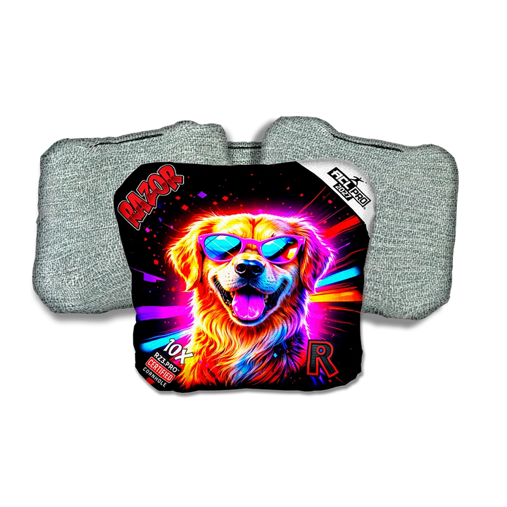 10 X PRO Lab Party Animals Light Back Cornhole Bags