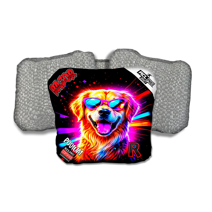 Podium PRO Lab Party Animals Silver Back Cornhole Bags