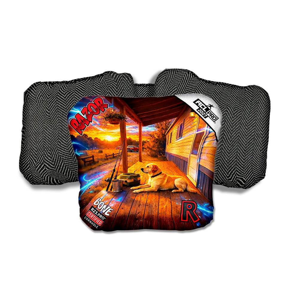 Bone PRO Last Light Black Back Cornhole Bags