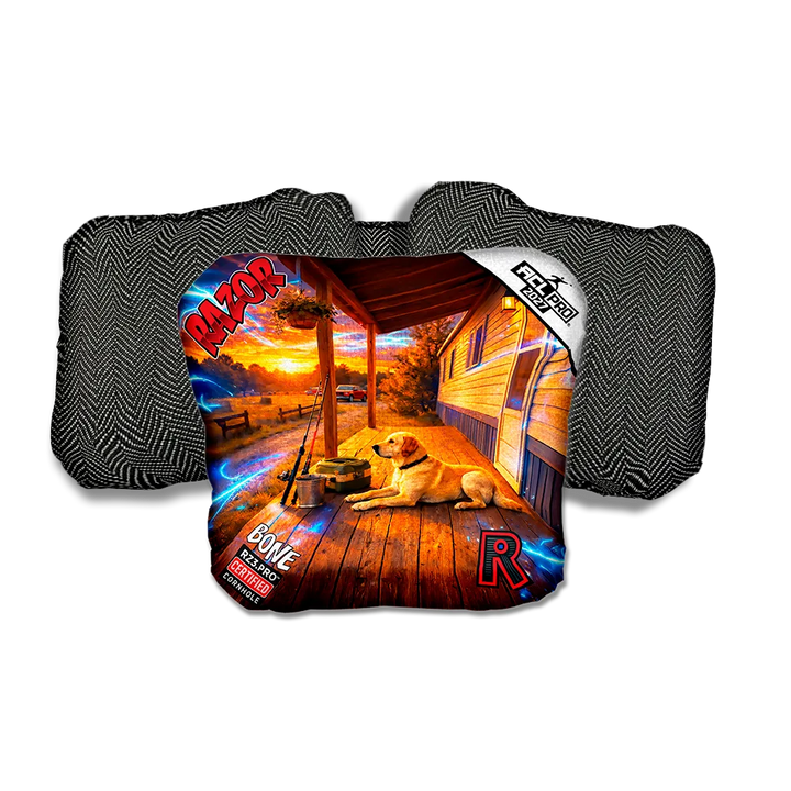 Bone PRO Last Light Black Back Cornhole Bags