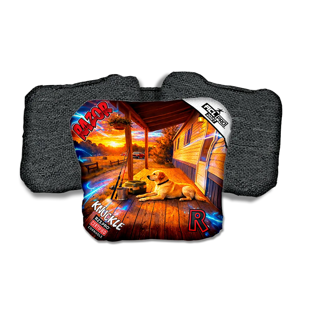 Knuckle PRO Last Light Black Back Cornhole Bags