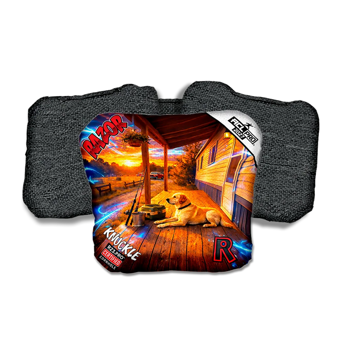 Knuckle PRO Last Light Black Back Cornhole Bags