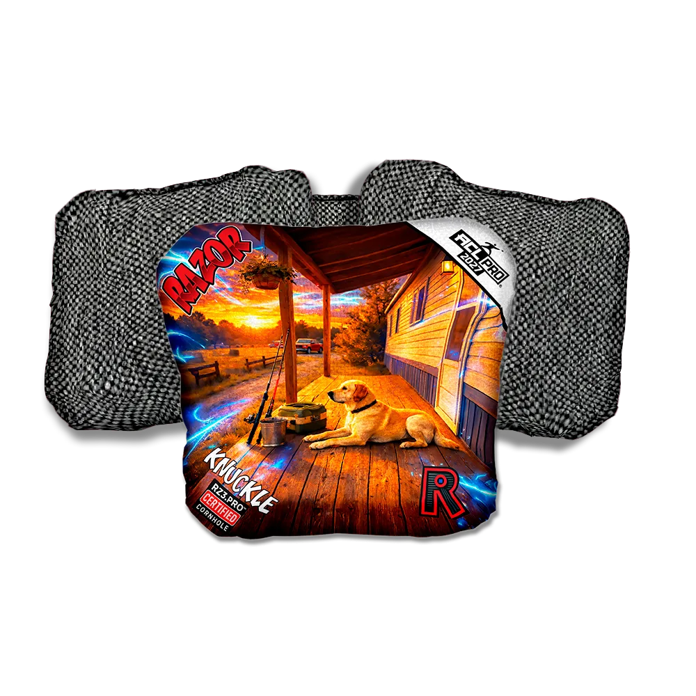 Knuckle PRO Last Light Gray Back Cornhole Bags