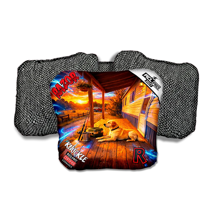 Knuckle PRO Last Light Gray Back Cornhole Bags