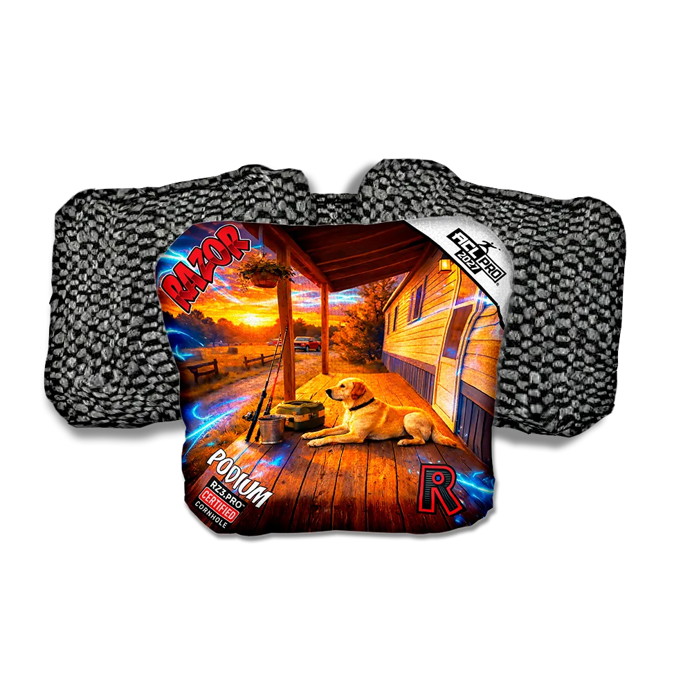 Podium PRO Last Light Black Back Cornhole Bags