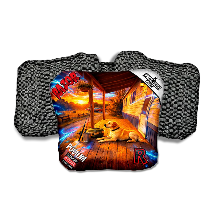 Podium PRO Last Light Black Back Cornhole Bags
