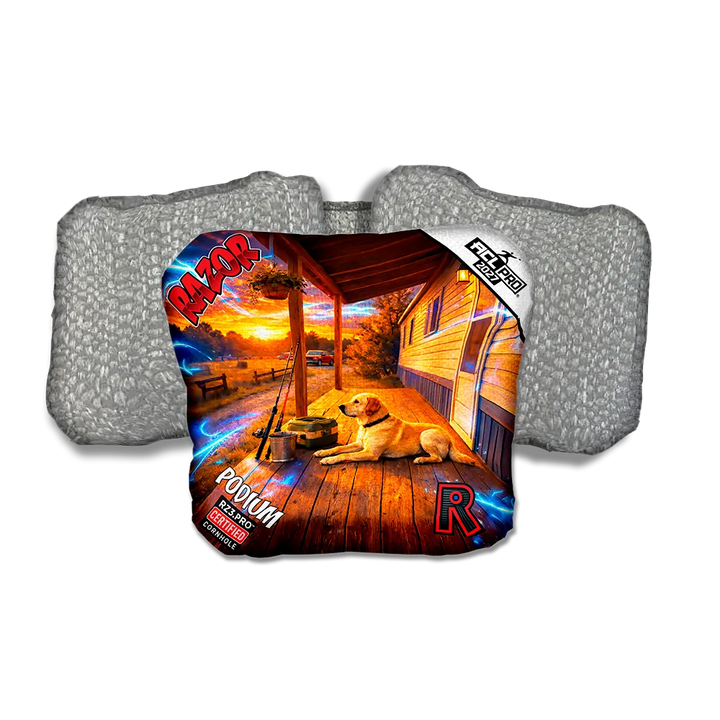 Podium PRO Last Light Silver Back Cornhole Bags