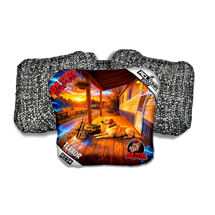 Terror COMP Last Light Salt Pepper Back Cornhole Bags