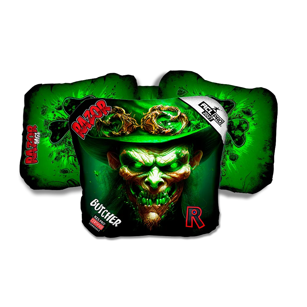 Butcher PRO Leprechaun Smile Cornhole Bags