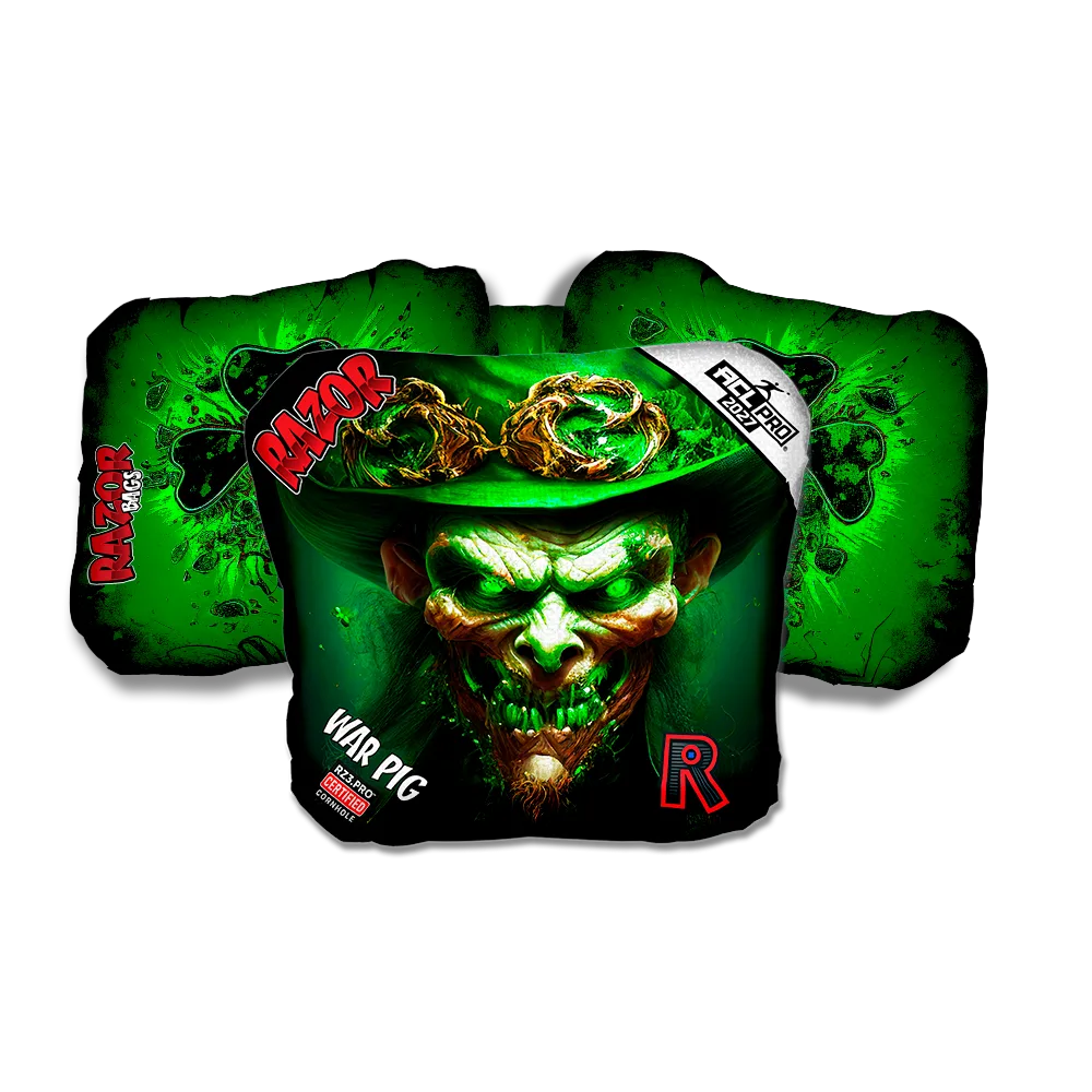 War Pig PRO Leprechaun Smile Cornhole Bags
