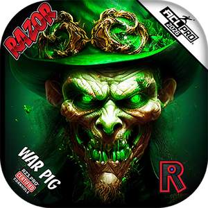 War Pig PRO | Leprechaun Smile | ACL PRO Razor Cornhole Bags