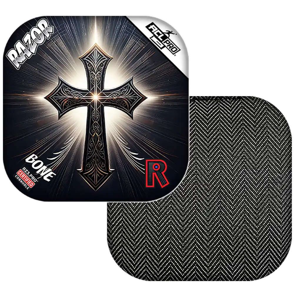 Bone | Light Cross | ACL PRO Razor Cornhole Bags