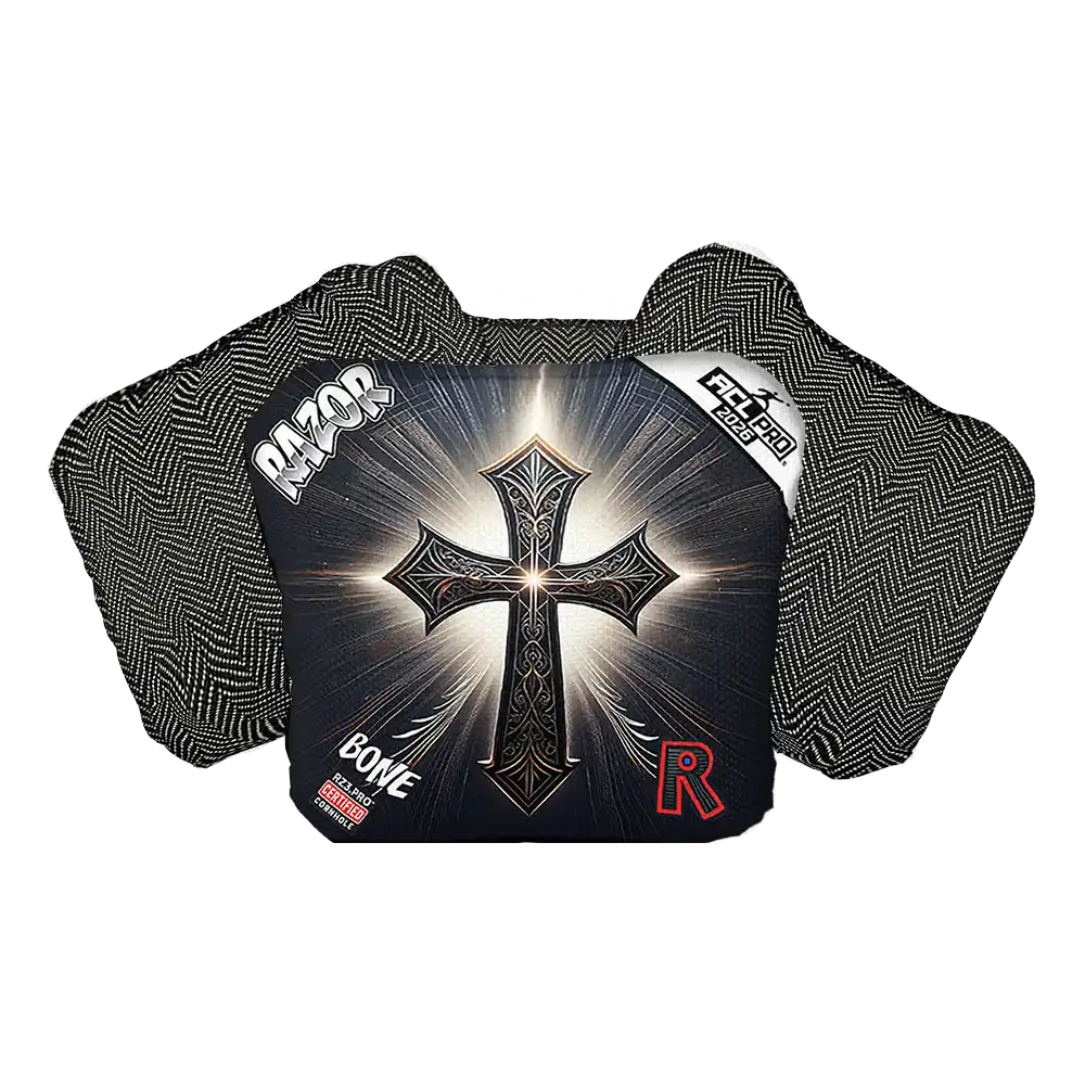 Bone | Light Cross | ACL PRO Razor Cornhole Bags