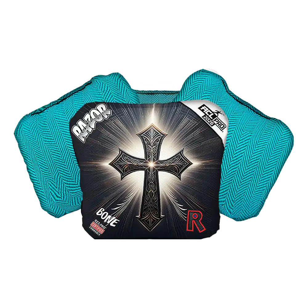 Bone | Light Cross | ACL PRO Razor Cornhole Bags