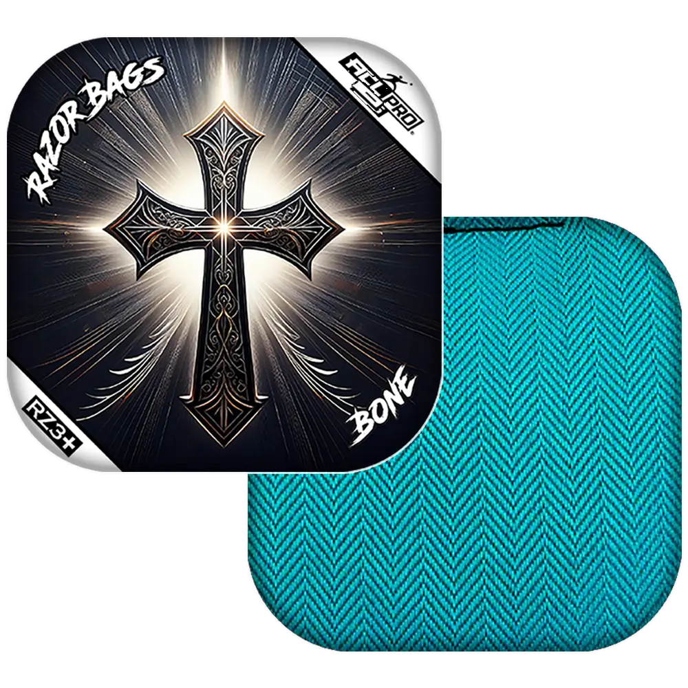 Bone | Light Cross | ACL PRO Razor Cornhole Bags