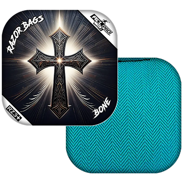 Bone | Light Cross | ACL PRO Razor Cornhole Bags
