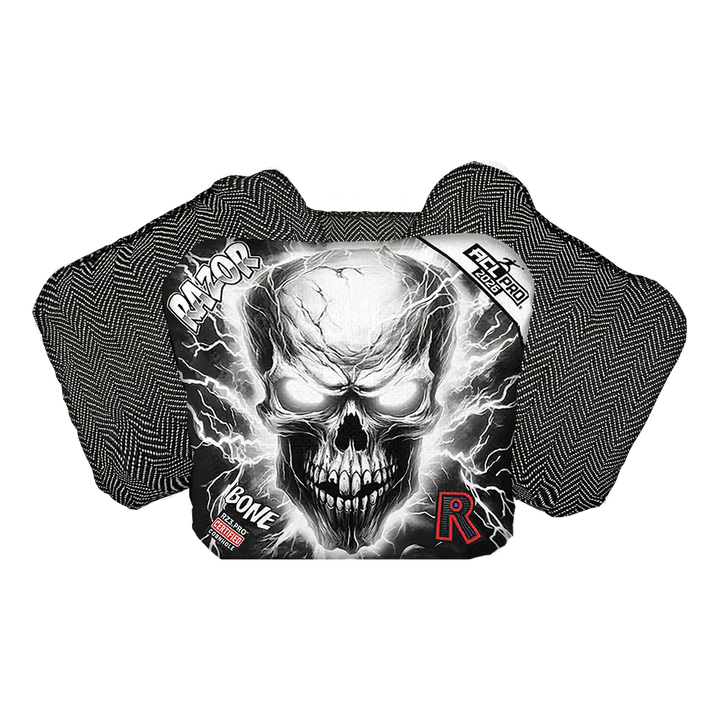 Bone | Skull Lighting Strike | ACL PRO Razor Cornhole Bags