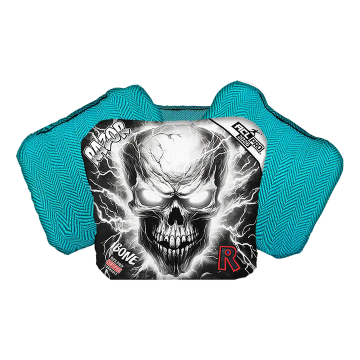 Bone | Skull Lighting Strike | ACL PRO Razor Cornhole Bags