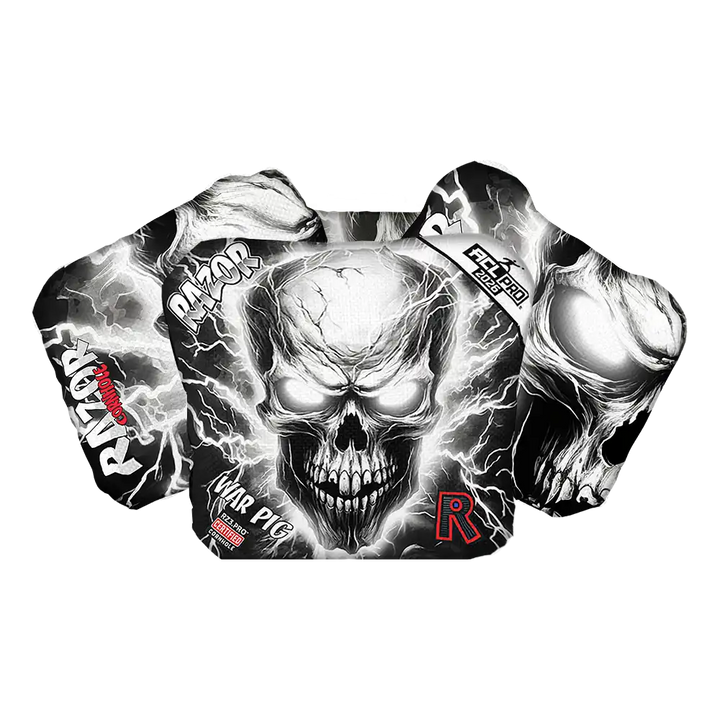 War Pig | Skull Lighting Strike | ACL PRO Razor Cornhole Bags