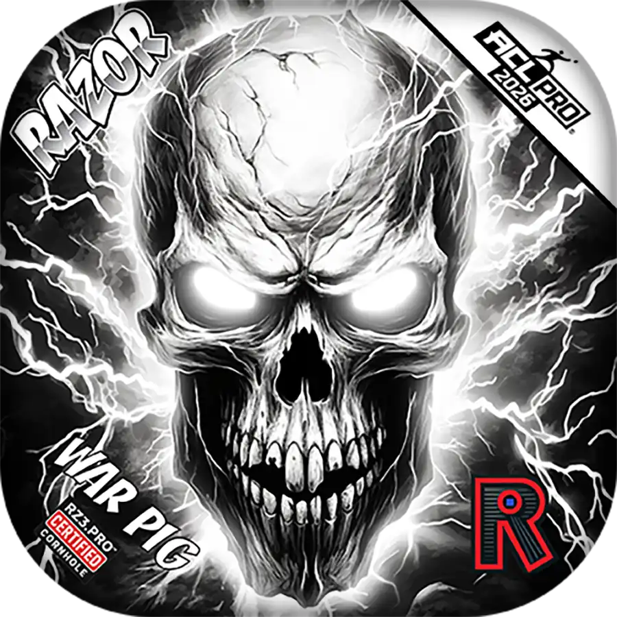Masterwork War Razor ACL Pro Cornhole Bags 8/6 | Razor War Pig Series Skull Lightning Strike ...