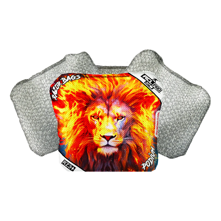 Podium | Lion Flame | ACL PRO Razor Cornhole Bags