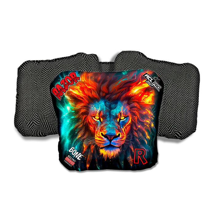 Bone PRO Lion Cosmos Black Back Cornhole Bags