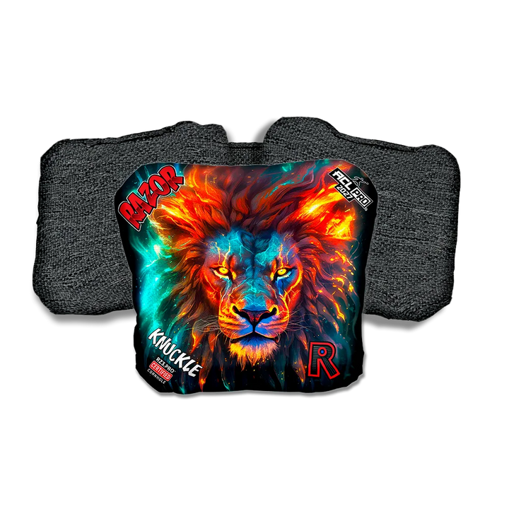 Knuckle PRO Lion Cosmos Black Back Cornhole Bags