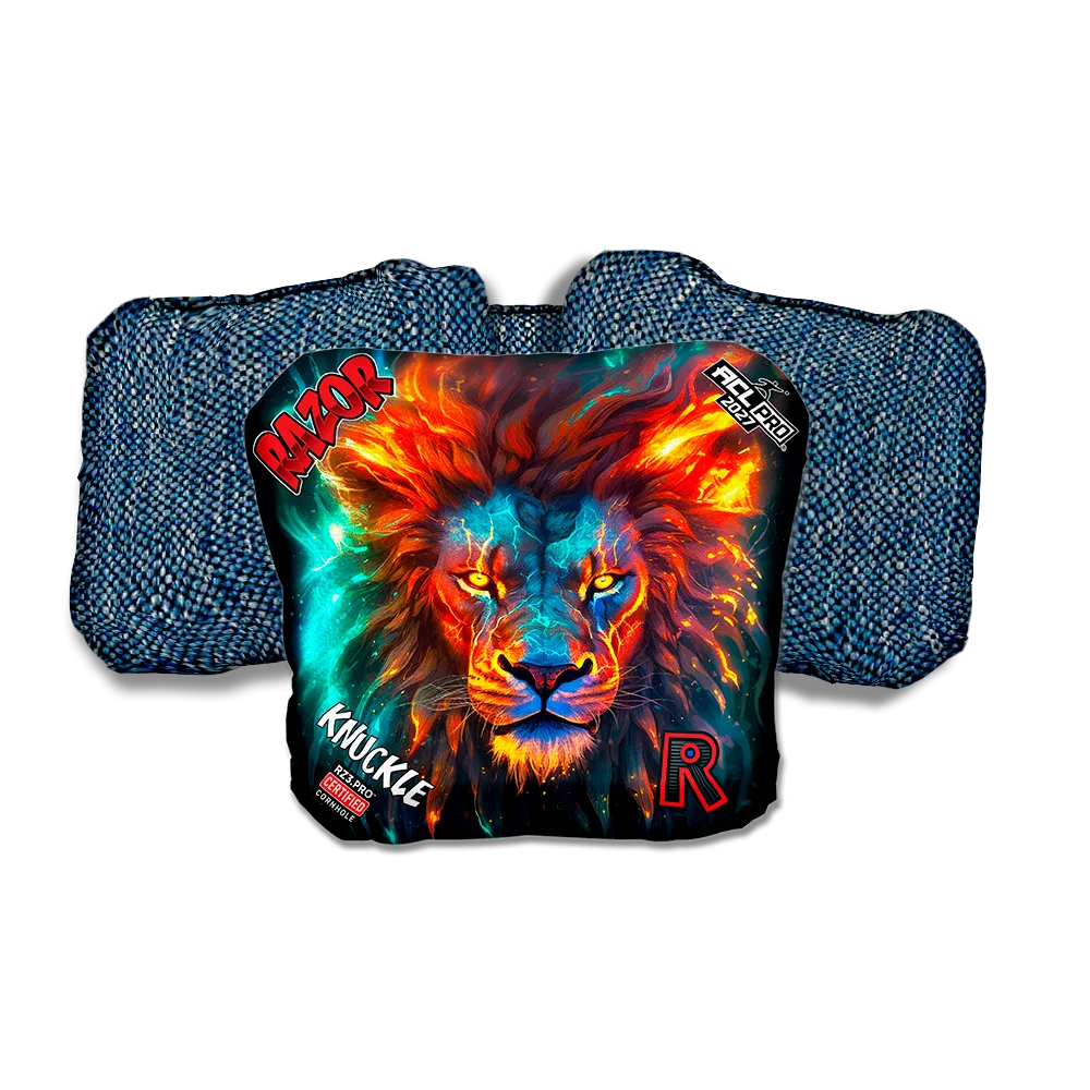 Knuckle PRO Lion Cosmos Blue Back Cornhole Bags