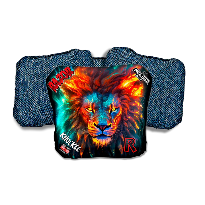 Knuckle PRO Lion Cosmos Blue Back Cornhole Bags