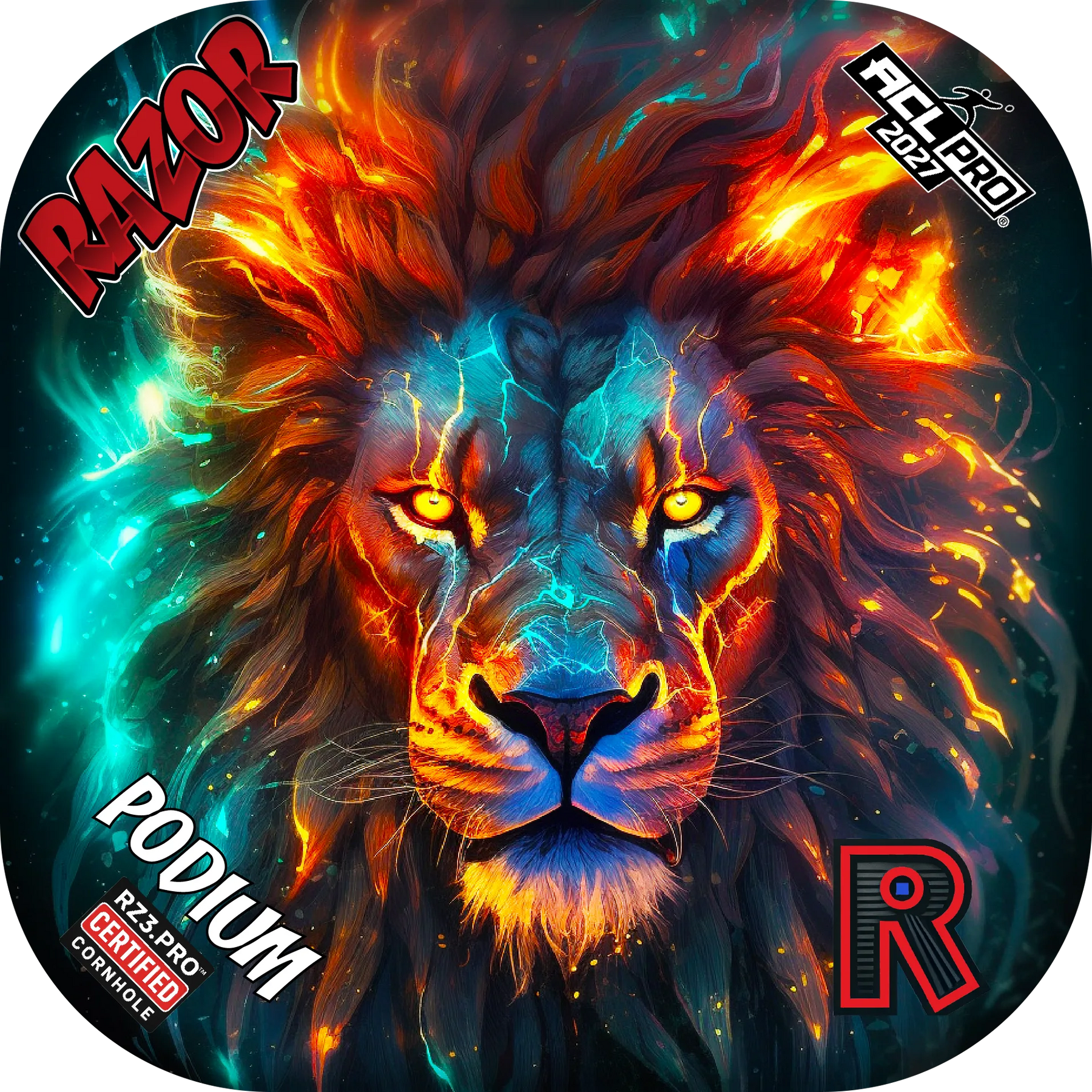 ACL Pro Cornhole Bags 8/6 | Razor Podium Series Lion Cosmos