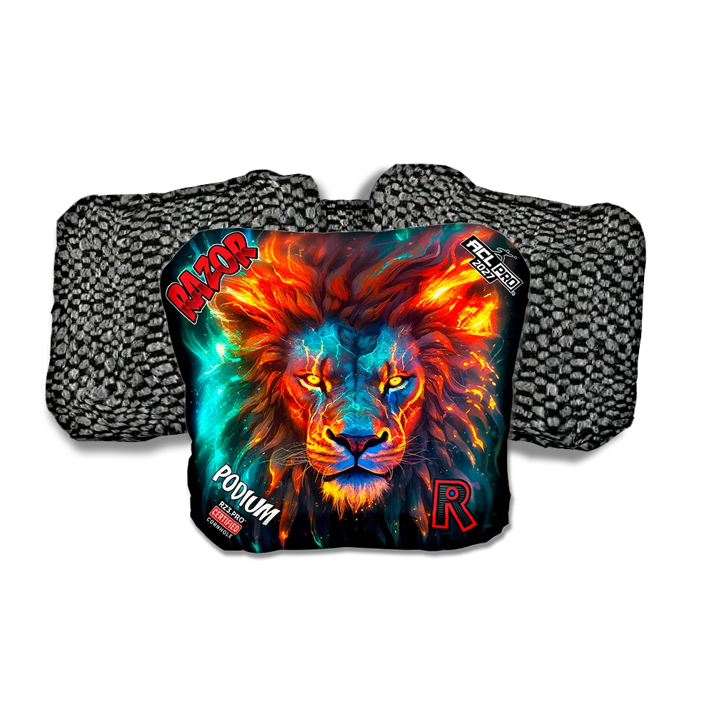Podium PRO Lion Cosmos Black Back Cornhole Bags