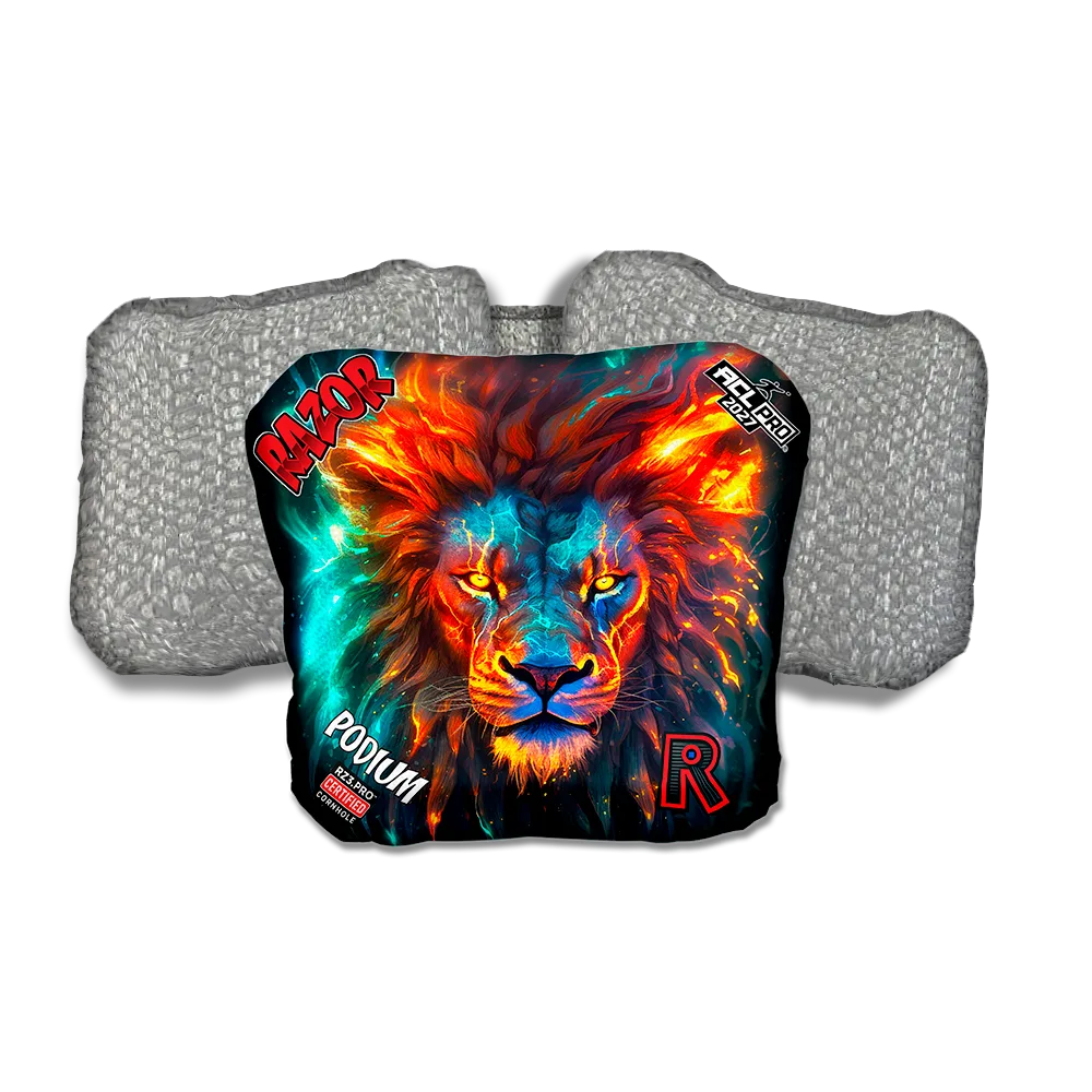 Podium PRO Lion Cosmos Silver Back Cornhole Bags