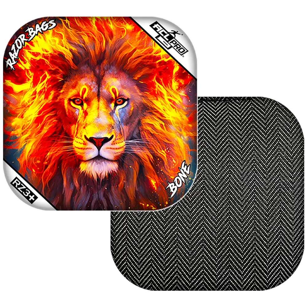 Bone | Lion Flame | ACL PRO Razor Cornhole Bags