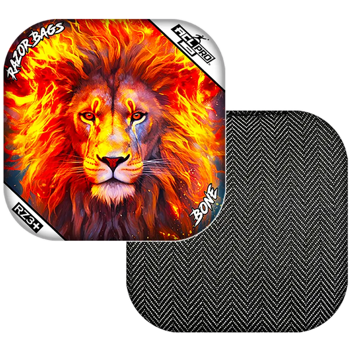 Bone | Lion Flame | ACL PRO Razor Cornhole Bags