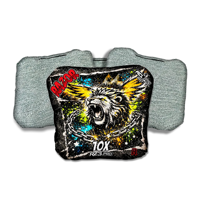 10 X PRO LION RT Light Back Cornhole Bags