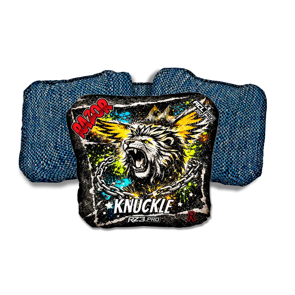 Knuckle PRO LION RT Blue Back Cornhole Bags